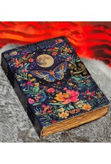BB Miscellaneous -   Leather Diary Luna Moth, Flowers and Moon