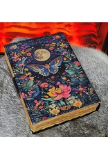 BB Miscellaneous -   Leren Dagboek Nachtvlinder, Bloemen en Maan