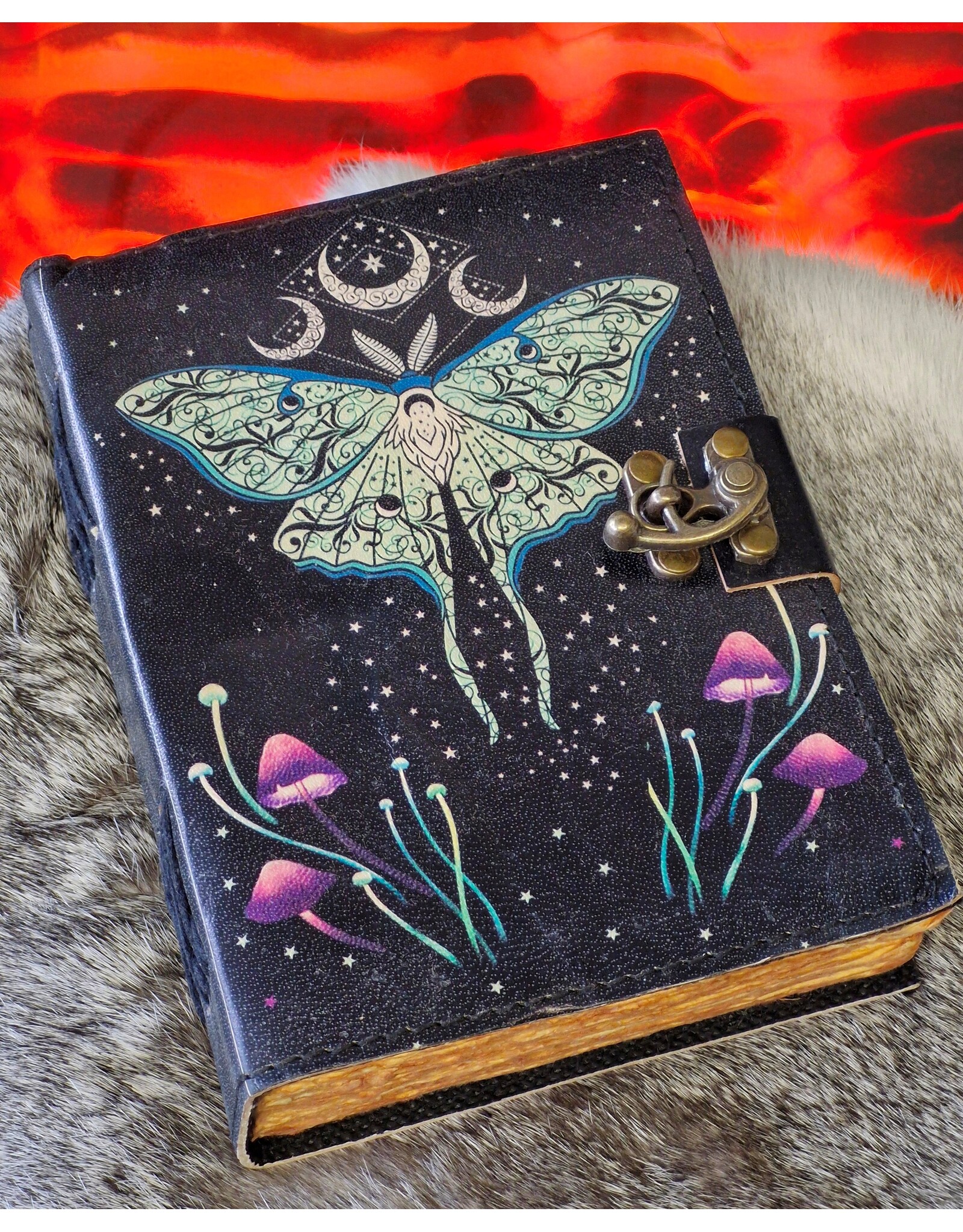 BB Miscellaneous - Leather Journal Cosmic Moth 18x13cm