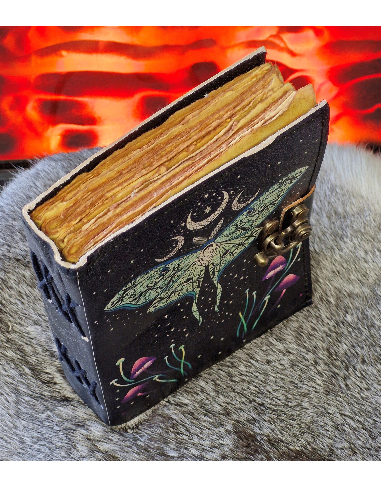 BB Miscellaneous - Leather Journal Cosmic Moth 18x13cm