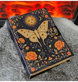 BB Leren Dagboek Moth Summer Fantasy 18x13cm