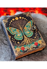 BB Miscellaneous - Leren Dagboek Vlinder Levensboom 18x13cm