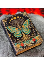 BB Miscellaneous - Leren Dagboek Vlinder Levensboom 18x13cm