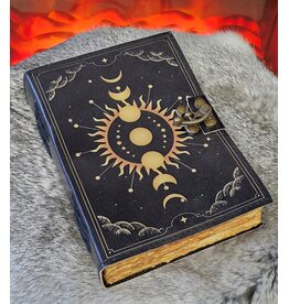 BB Leren Dagboek Vier Fases van de Zon 18x13cm