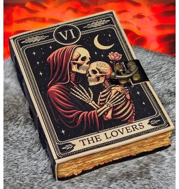 BB Leather Journal Grimoire The Lovers Skeletons 18x13cm
