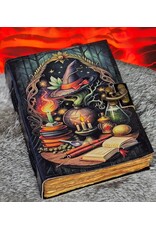 BB Miscellaneous - Leather Journal Grimoire Witch's Hat & Potions 18x13cm