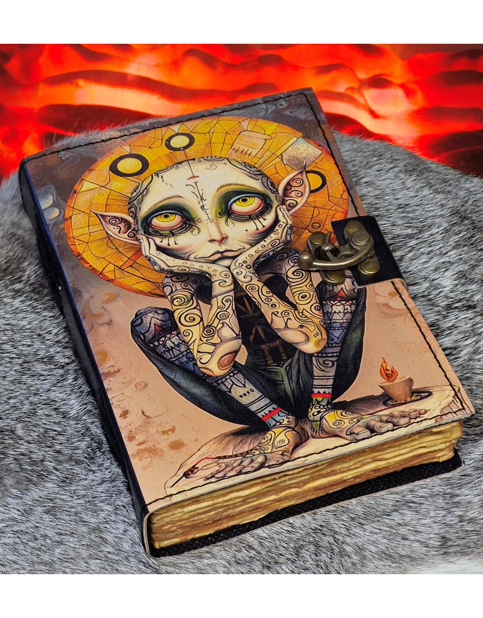 BB Miscellaneous - Leren Notitieboek A Little Cute Creepture 18x13cm