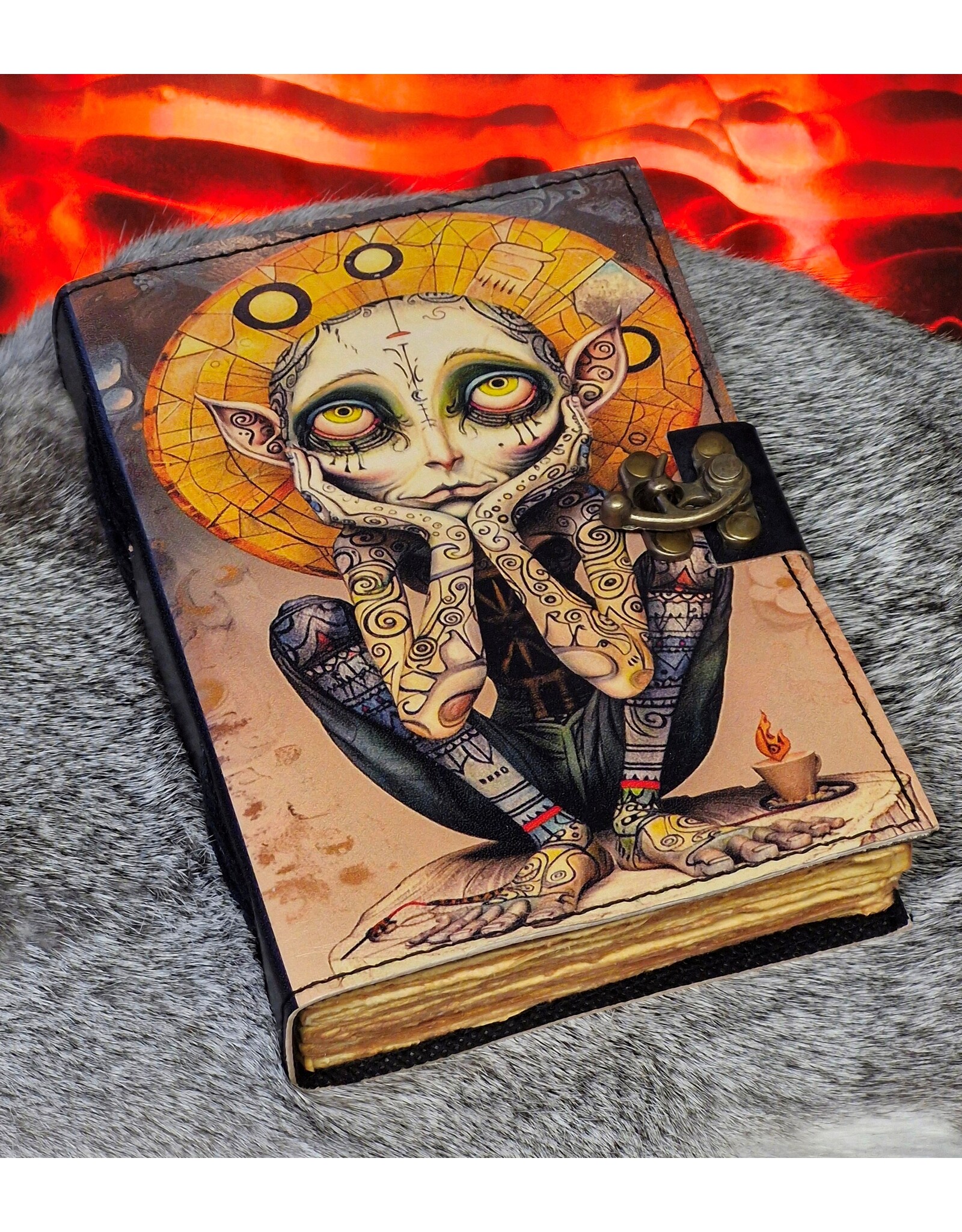 BB Miscellaneous - Leather Journal A Little Cute Creepture 18x13cm