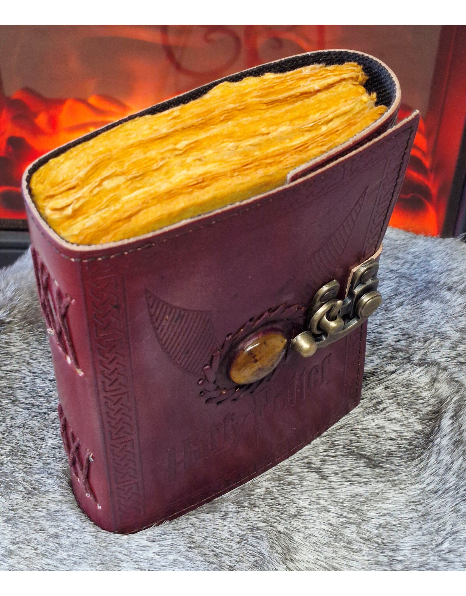 RK Handicrafts Miscellaneous - Harry Potter Leather Journal Golden Snitch 18x13cm