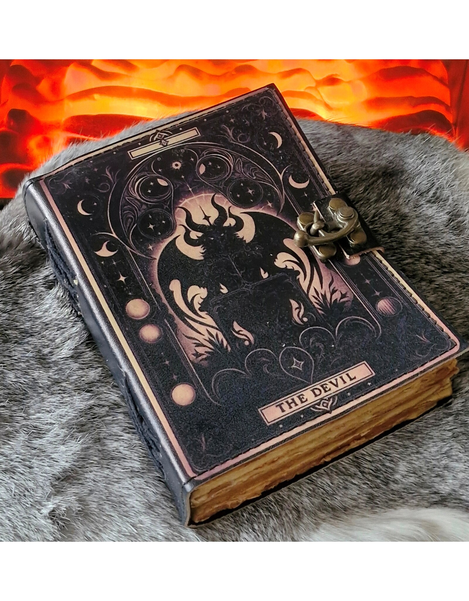 BB Miscellaneous - Grimoire Leather Journal The Devil 18x13cm
