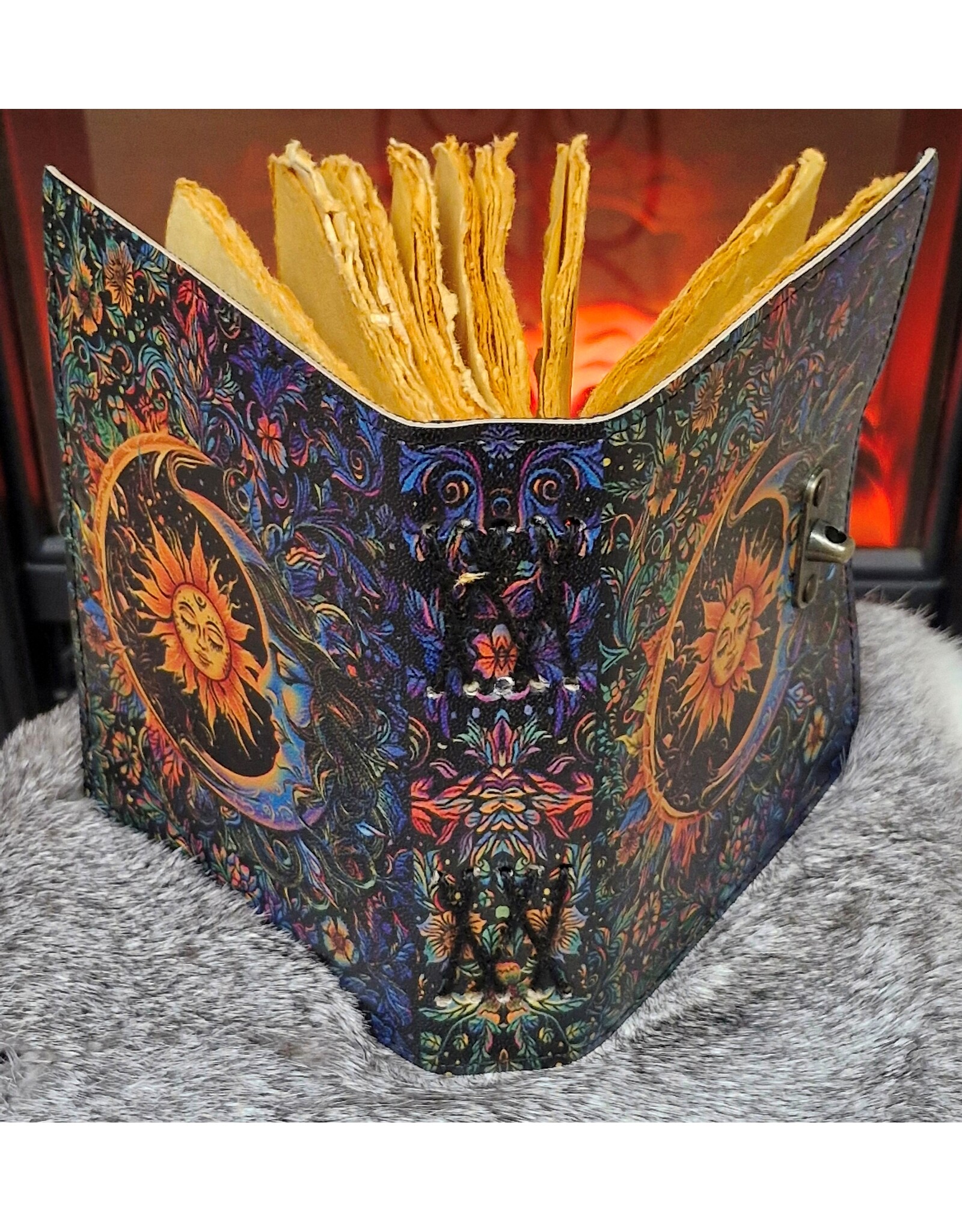 RK Miscellaneous - Leather Vintage Journal with Sun & Moon