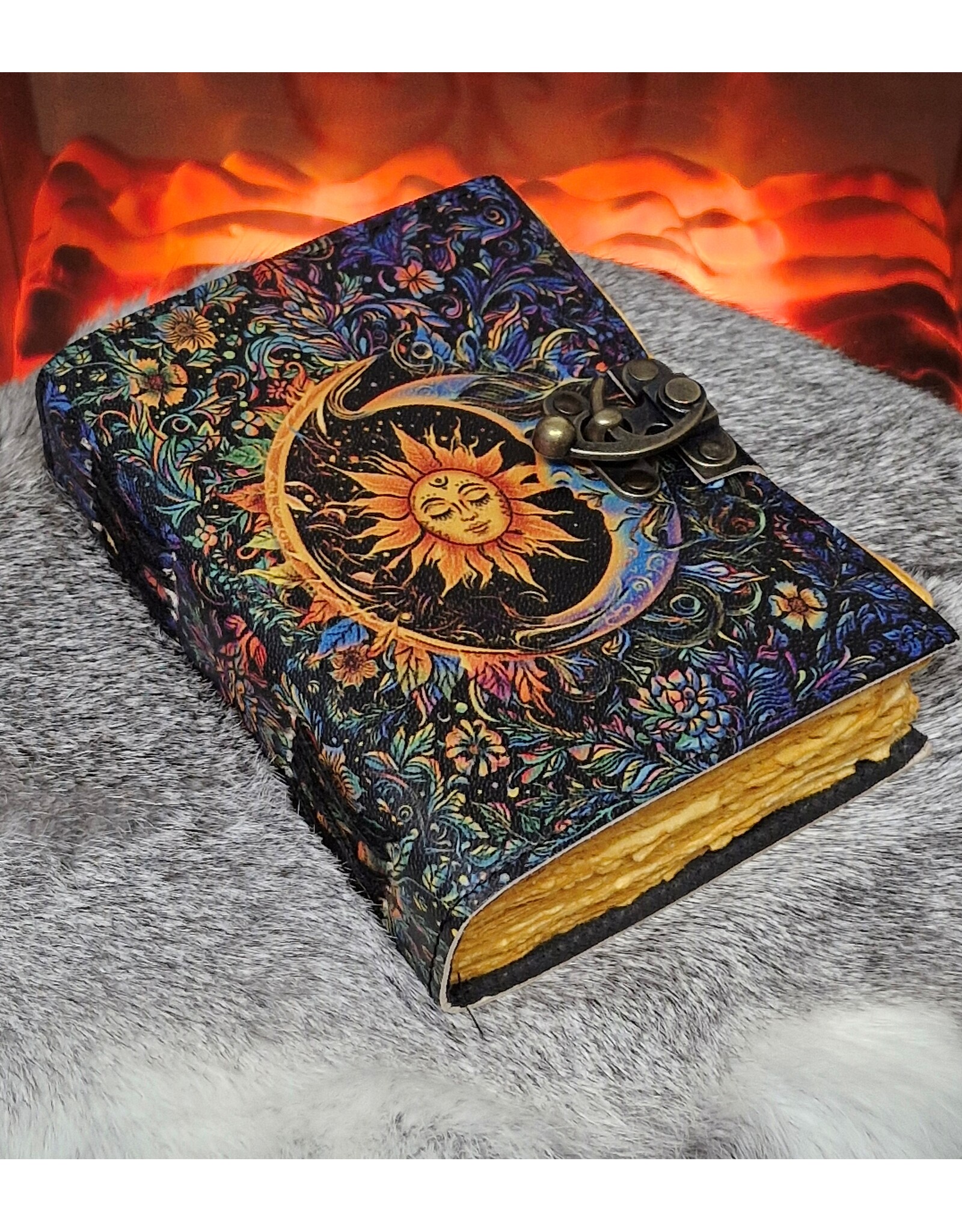 RK Miscellaneous - Leather Vintage Journal with Sun & Moon