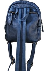 Hunters Leather backpacks Leather shoppers - Hunters Leather Backpack Washed Leather Blue