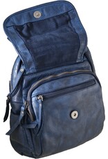 Hunters Leren rugzakken  Leren shoppers - Hunters Leren Rugzak Gewassen Leer blauw
