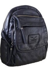 Hunters Leather backpacks Leather shoppers - Hunters Leather Backpack Washed Leather black