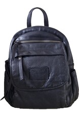 Hunters Leren rugzakken  Leren shoppers - Hunters Leren Rugzak Gewassen Leer zwart