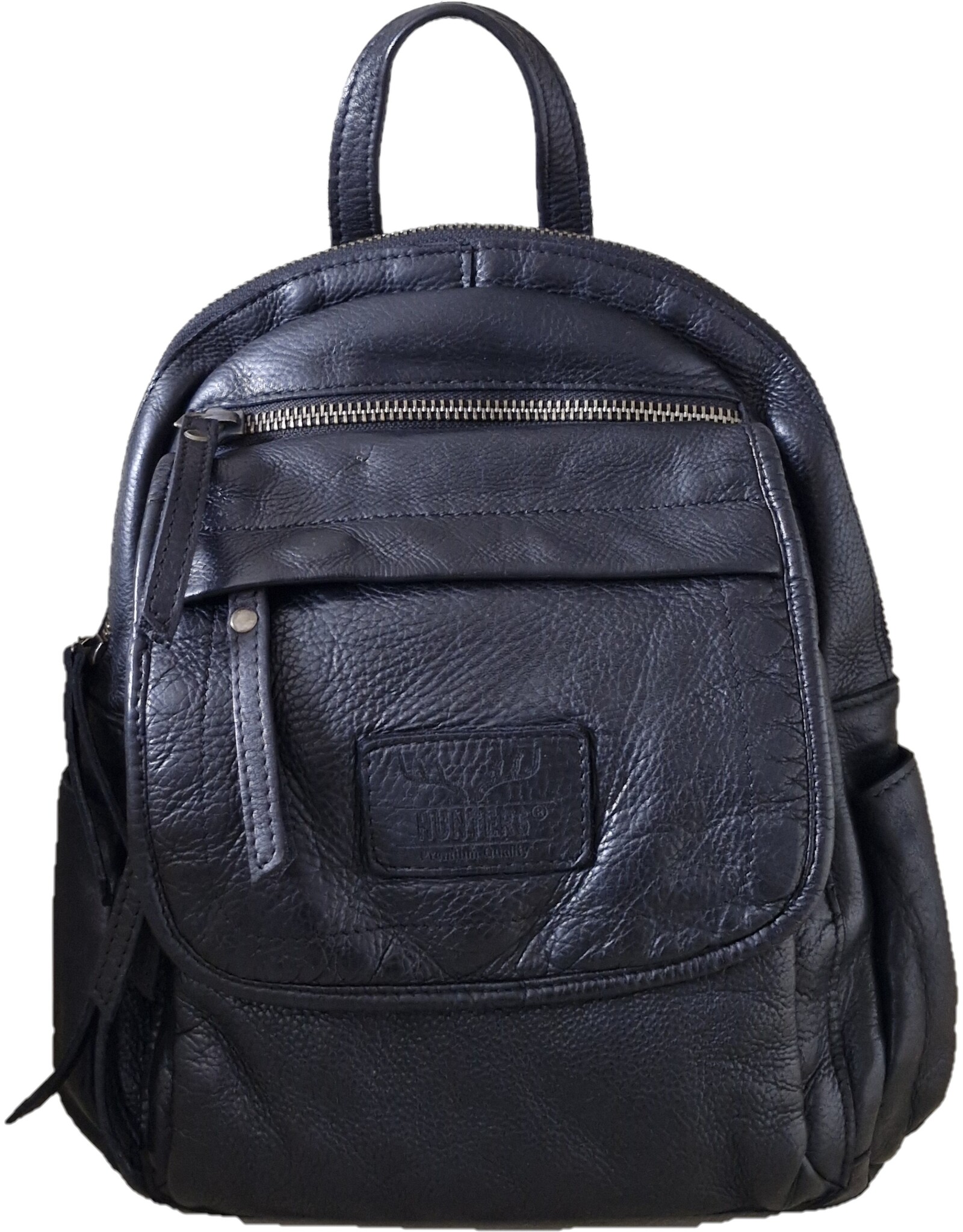 Hunters Leren rugzakken  Leren shoppers - Hunters Leren Rugzak Gewassen Leer zwart