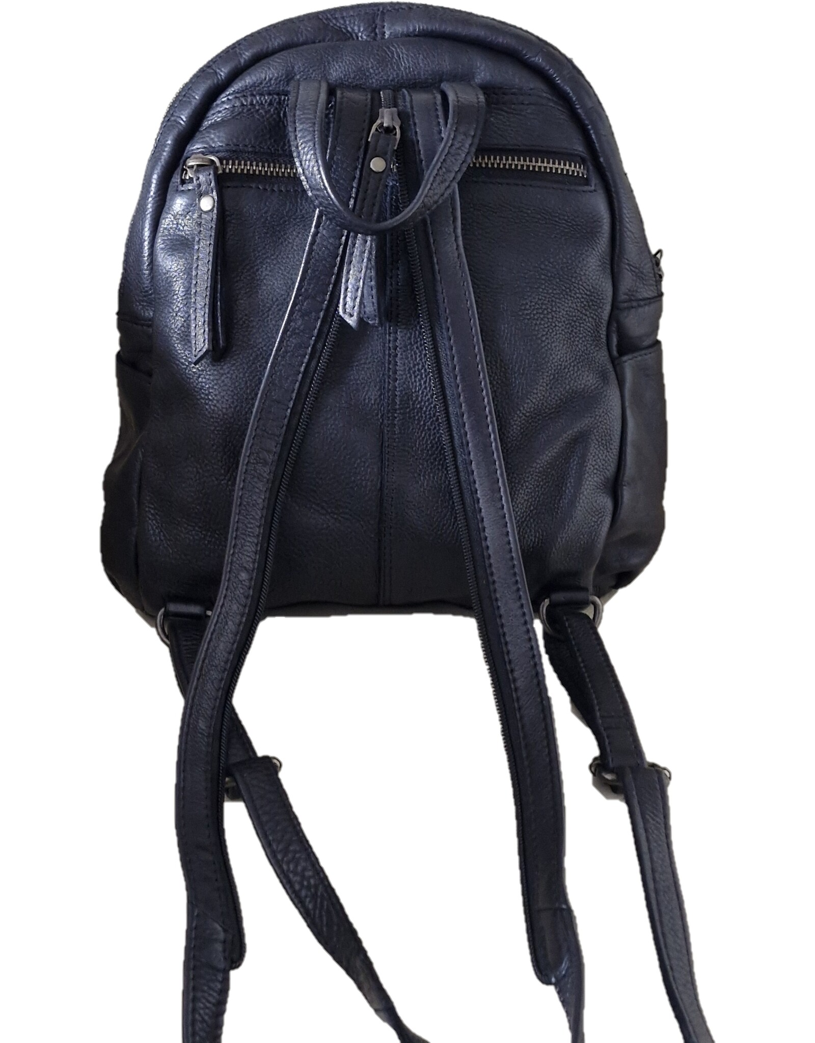 Hunters Leather backpacks Leather shoppers - Hunters Leather Backpack Washed Leather black
