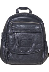Hunters Leather backpacks Leather shoppers - Hunters Leather Backpack Washed Leather black