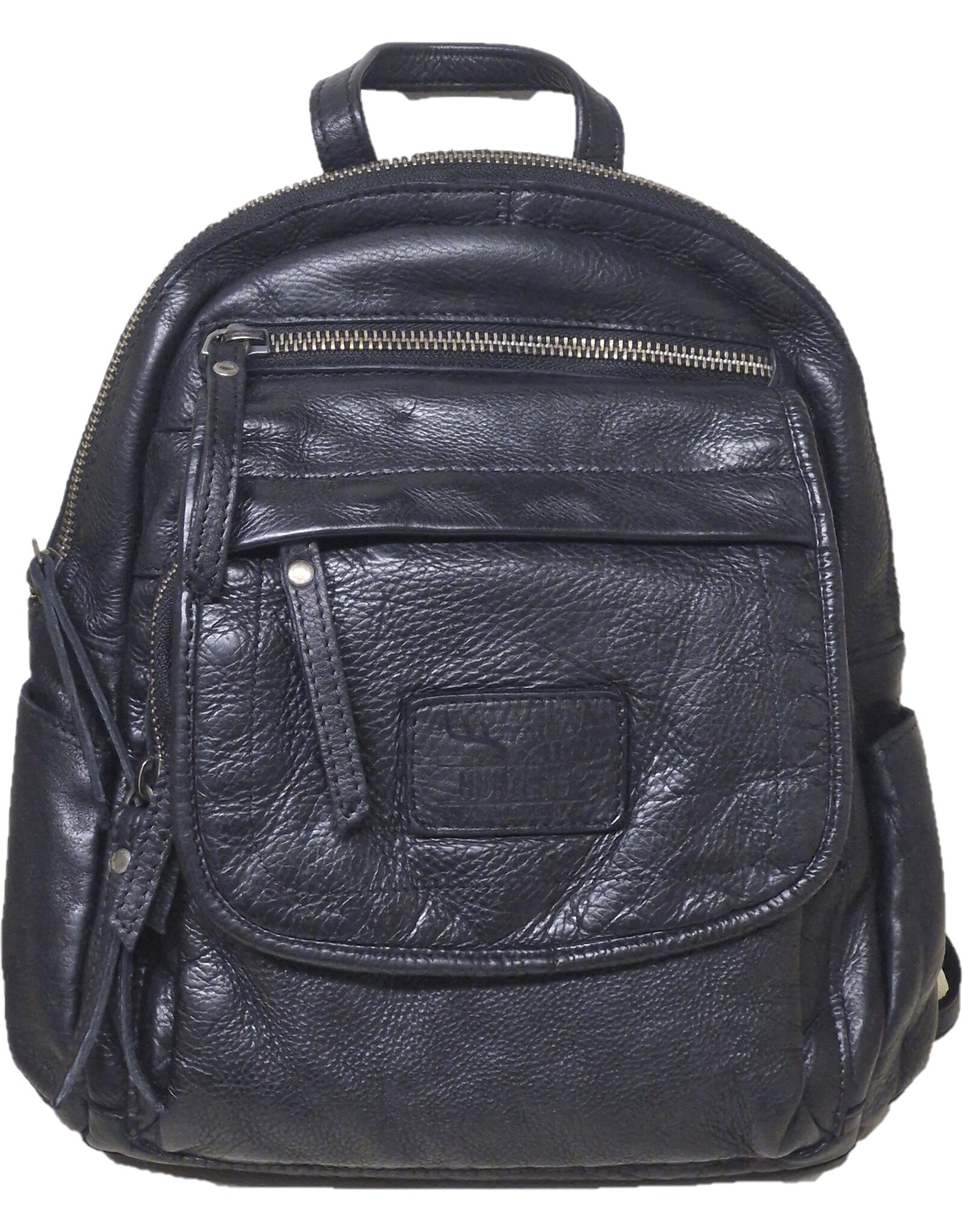 Hunters Leather backpacks Leather shoppers - Hunters Leather Backpack Washed Leather black