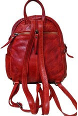 Hunters Leren rugzakken en leren shoppers - Hunters Leren Rugzak Gewassen Leer rood