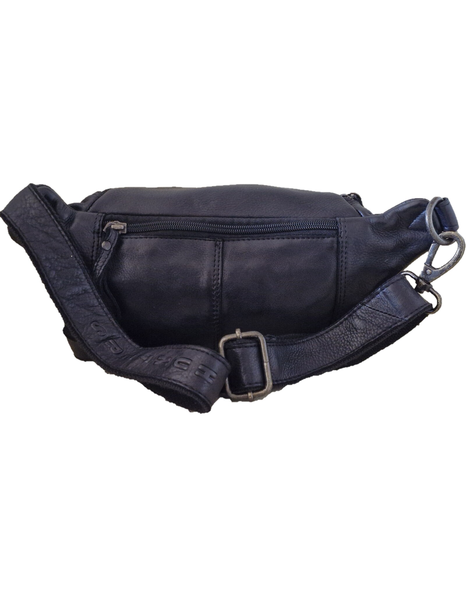 Hunters Leren Festivaltasjes, heuptassen en riemtassen - Hunters Leren Heuptas Fanny pack zwart