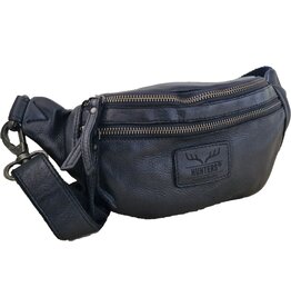 Hunters Hunters Leren Heuptas Fanny pack zwart