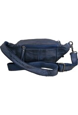 Hunters Leren Festivaltasjes, heuptassen en riemtassen - Hunters Leren Heuptas Fanny pack blauw