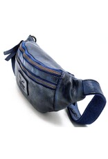 Hunters Leren Festivaltasjes, heuptassen en riemtassen - Hunters Leren Heuptas Fanny pack blauw