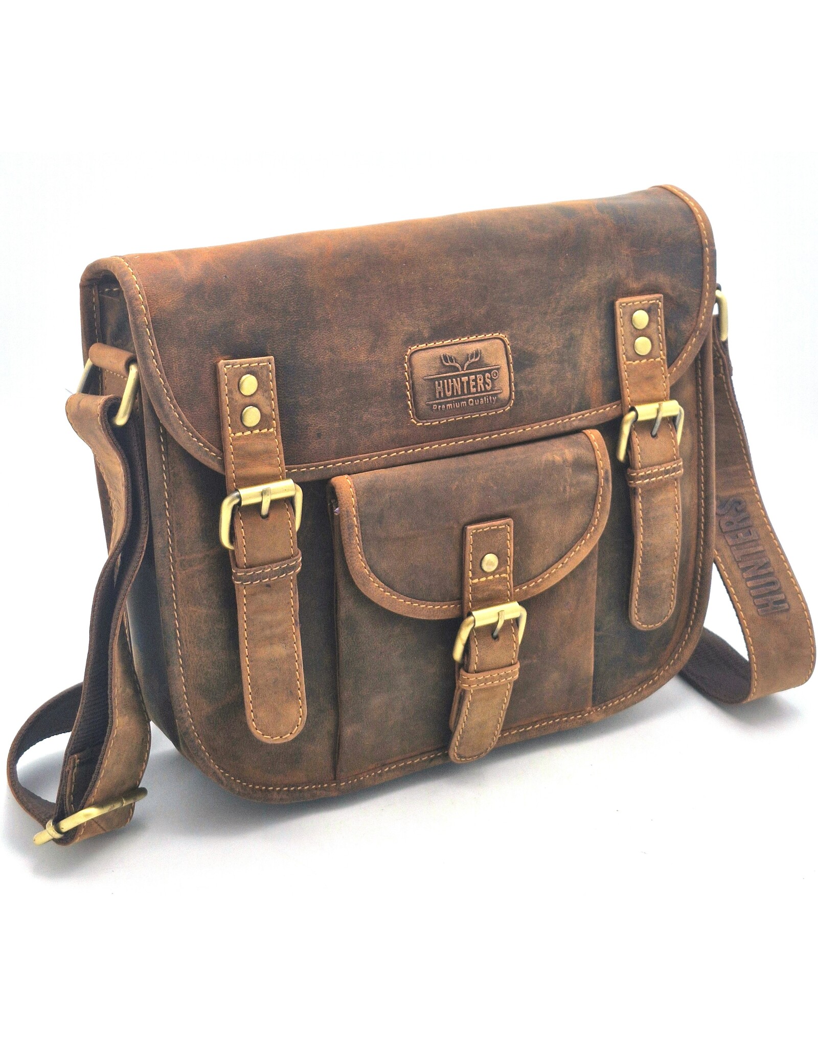 Hunters Leather bags - Hunters Messenger Bag 'Vintage School Bag'