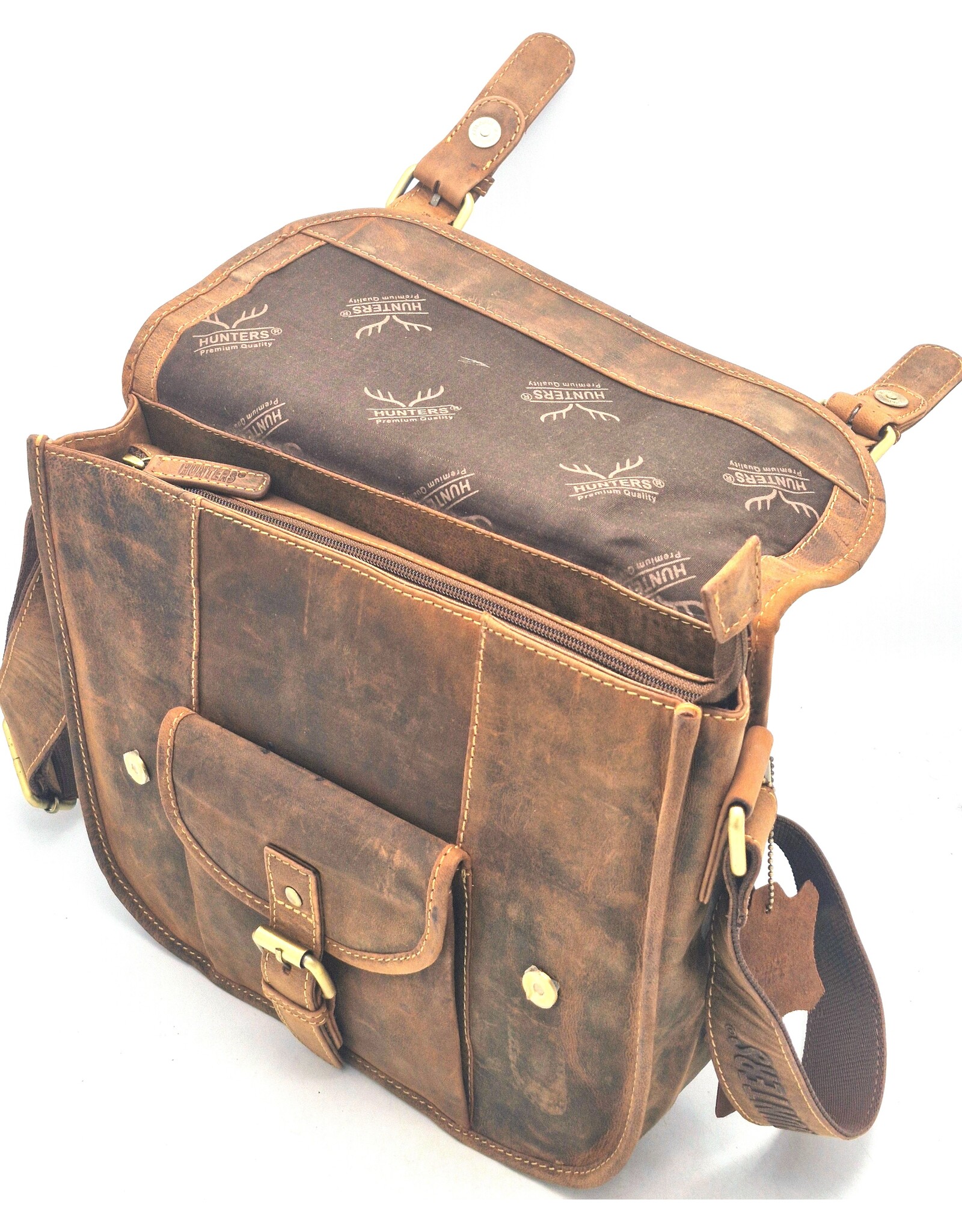 Hunters Leather bags - Hunters Messenger Bag 'Vintage School Bag'