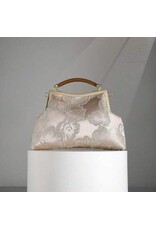 Marina Vintage bags Retro bags - Vintage Fabric Handbag With Embossed Flowers, Pink