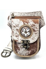 Trukado Leather Festival bags, waist bags and belt bags -  Cowhide fanny pack with hook Festival bag Ibiza Style