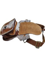 Trukado Small leather bags, cluches and more - Cowhide Hipbag with Shells and Vintage Hook Indian