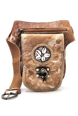 Trukado Leather Festival bags, waist bags and belt bags - Cowhide waist bag with vintage hook