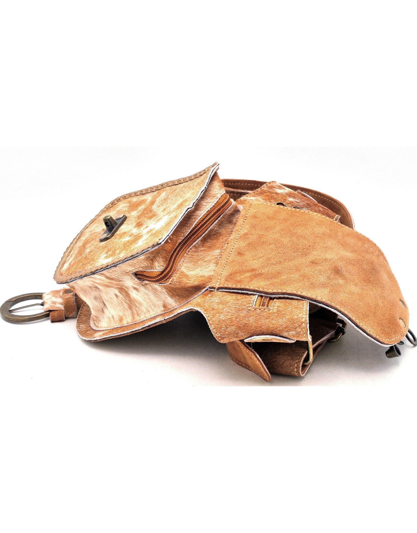 Trukado Leather Festival bags, waist bags and belt bags - Cowhide waist bag with vintage hook