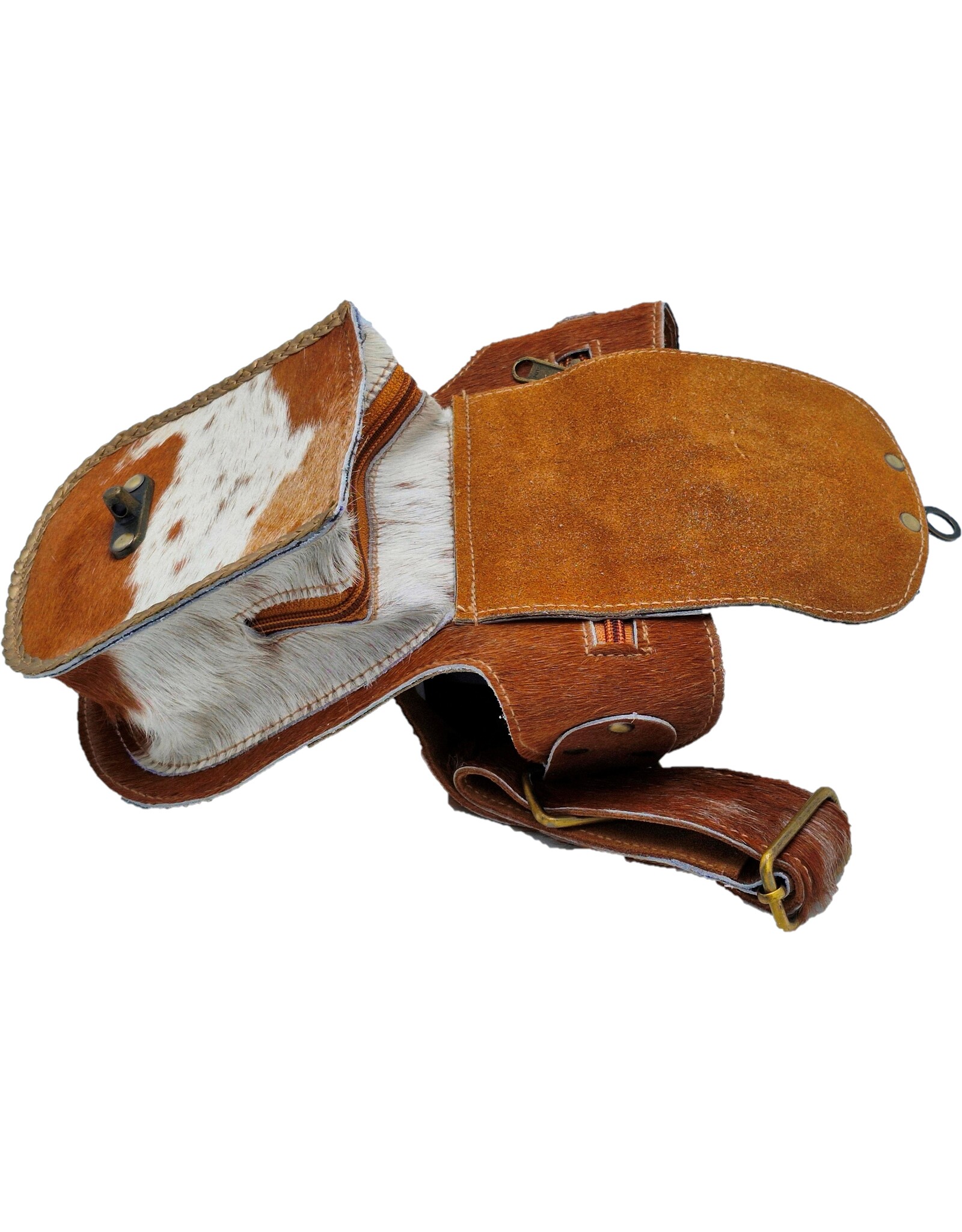 Trukado Leather Festival bags, waist bags and belt bags - Cowhide waist bag with Vintage Hook