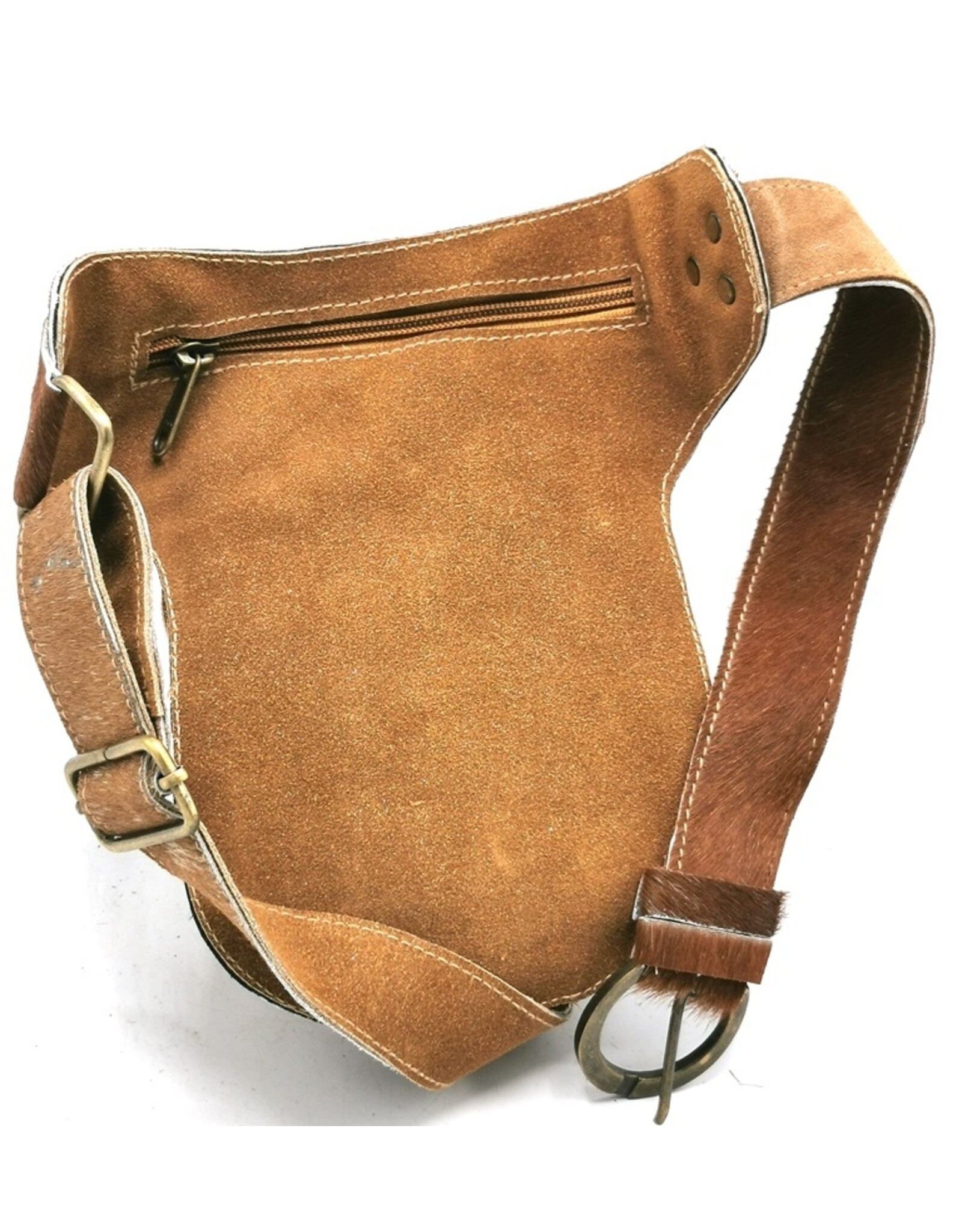 Trukado Leather Festival bags, waist bags and belt bags - Cowhide waist bag with Vintage Hook