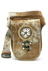 Trukado Leather Festival bags, waist bags and belt bags - Waist bag Cowhide with Vintage Hook Ibiza
