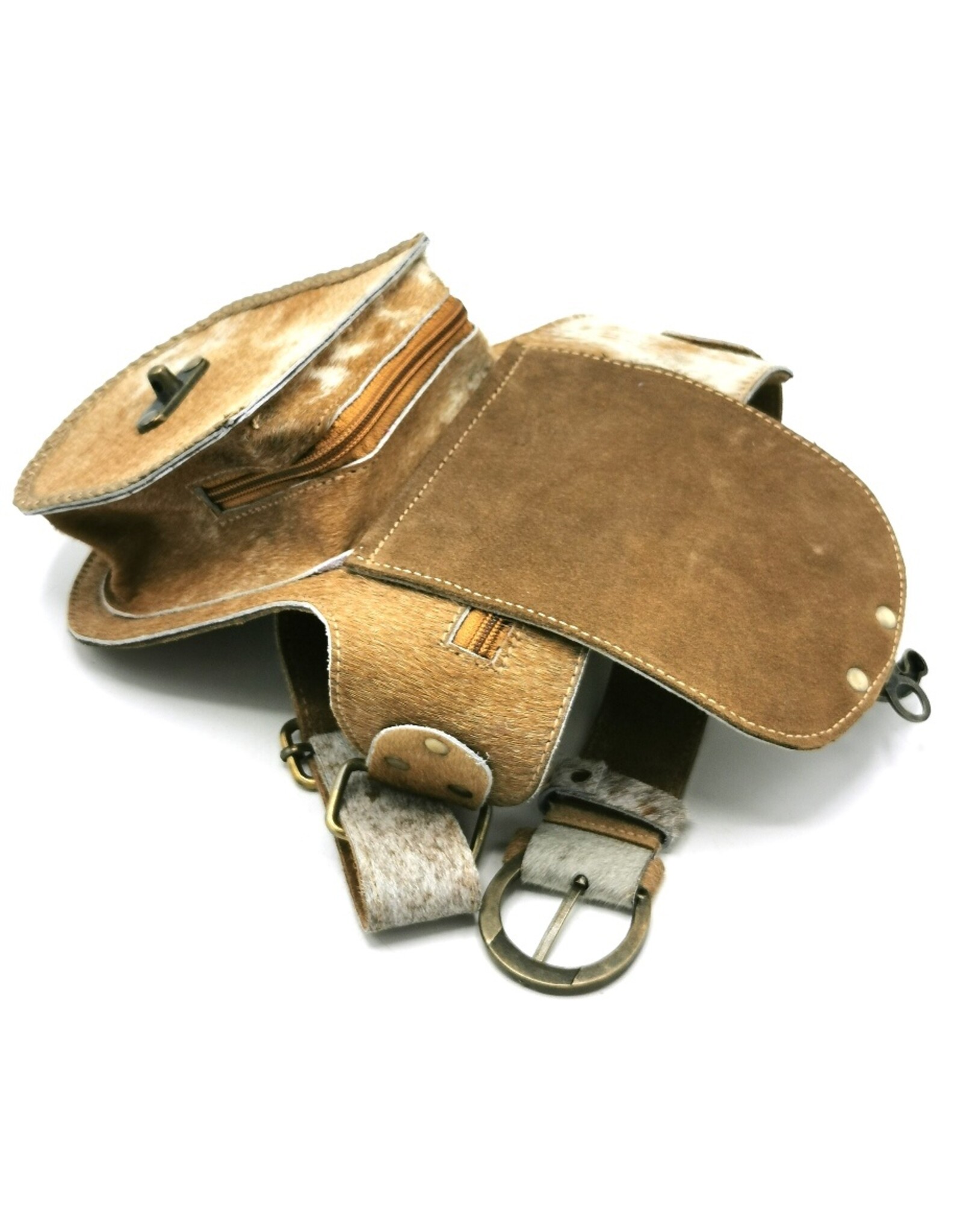 Trukado Leather Festival bags, waist bags and belt bags - Waist bag Cowhide with Vintage Hook Ibiza