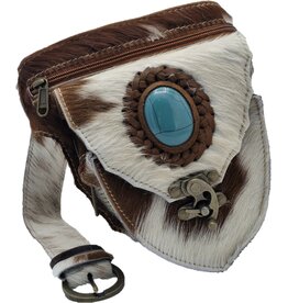 Trukado Koeienhuid heuptas met haakje - Koeienhuid Festivaltasje