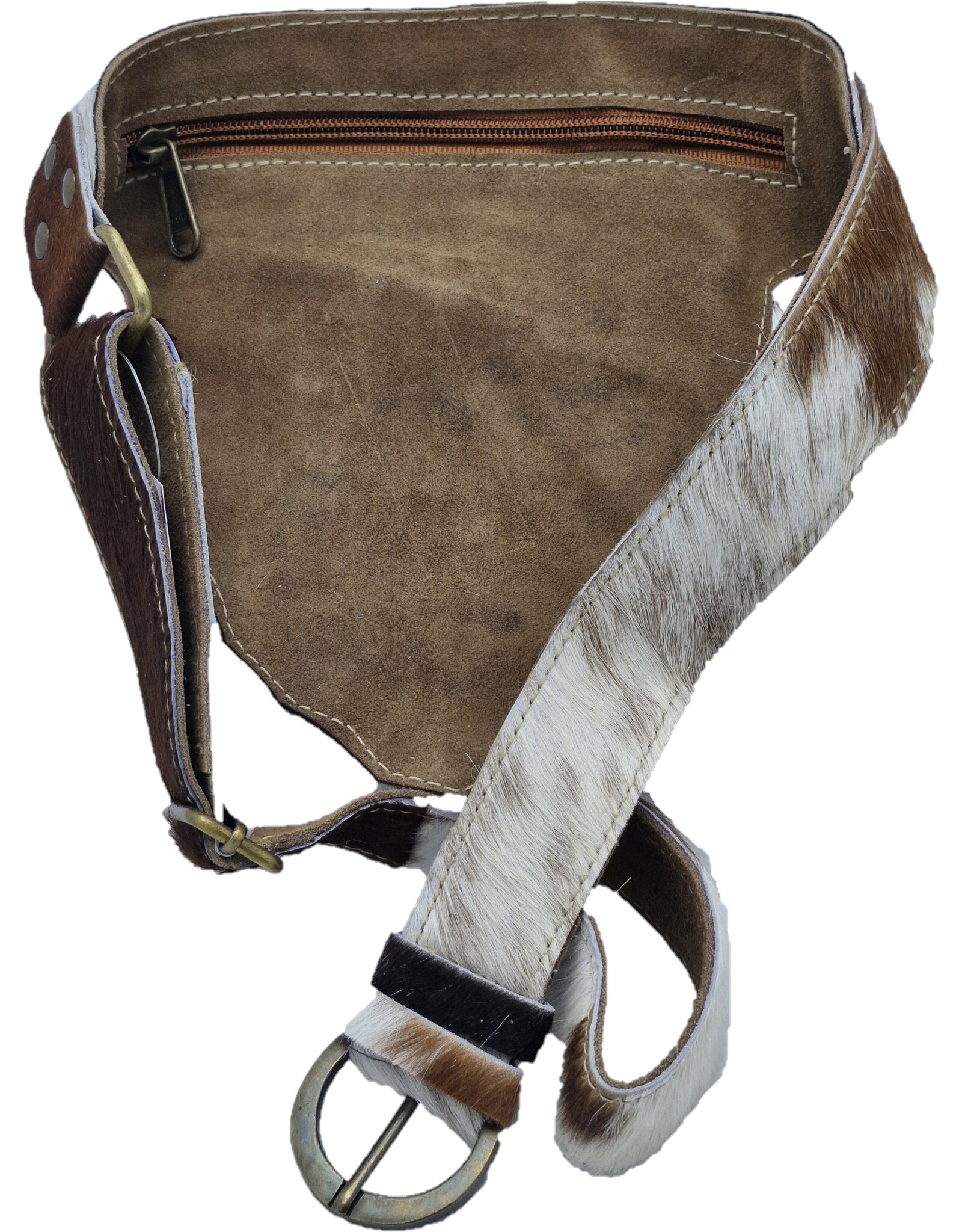 Trukado Leather Festival bags, waist bags and belt bags -   Cowhide waist bag with hook - Cowhide Festival Bag
