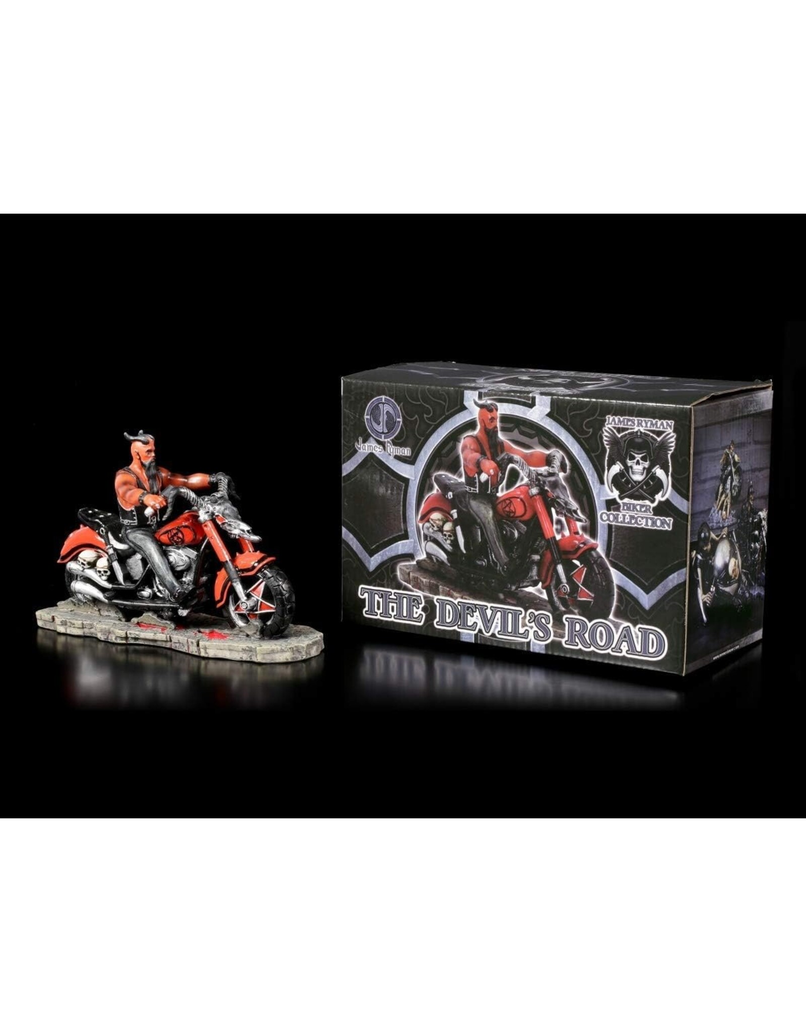 James Ryman Reapers, schedels en draken -  James Ryman The Devil's Road Biker beeldje