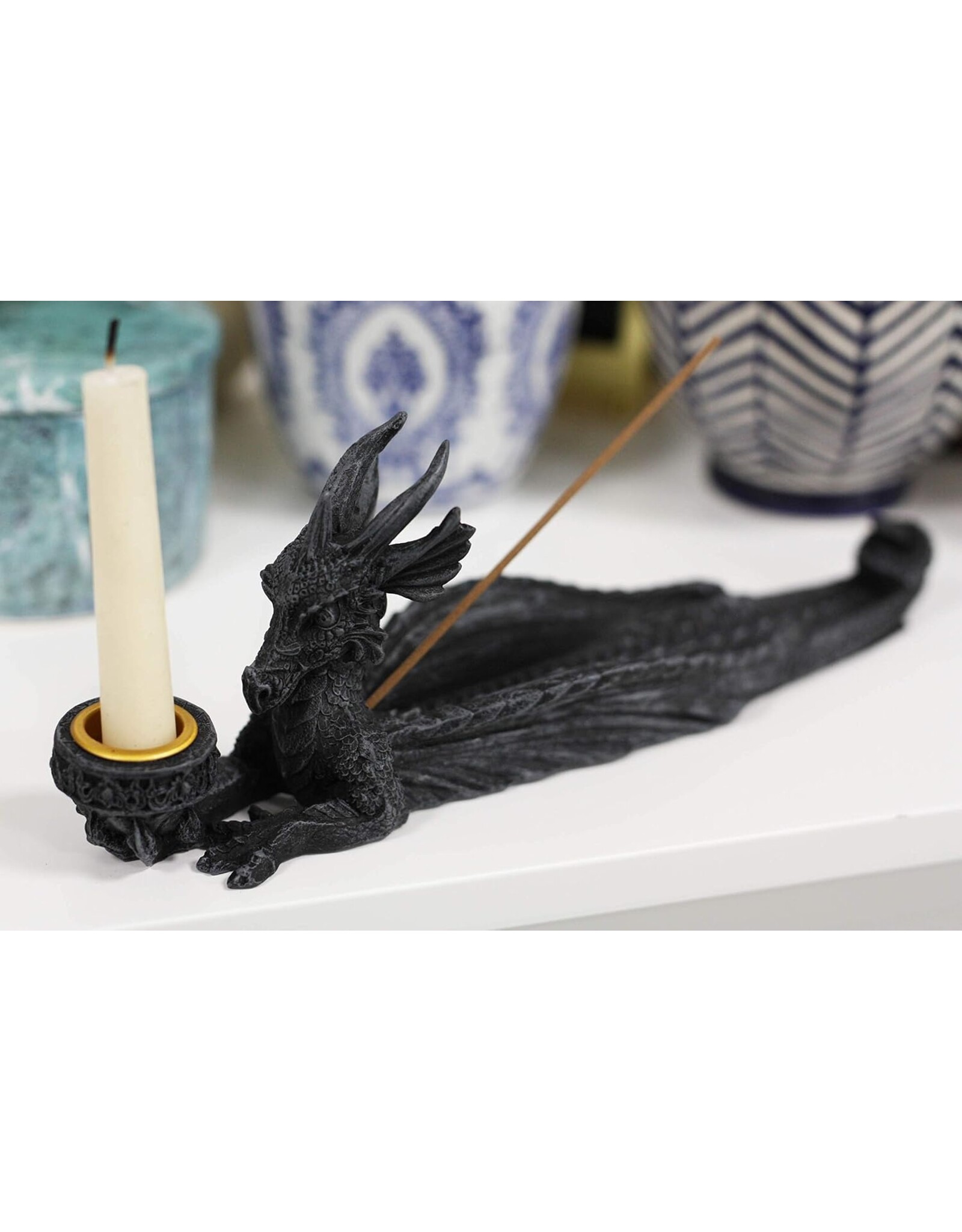 PT Giftware Figurines Collectables - Dragon Incense and Candle Holder