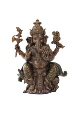 PT Giftware Beelden Collectables  - Ganesha Hindoeïstische God Zittend 20,3cm