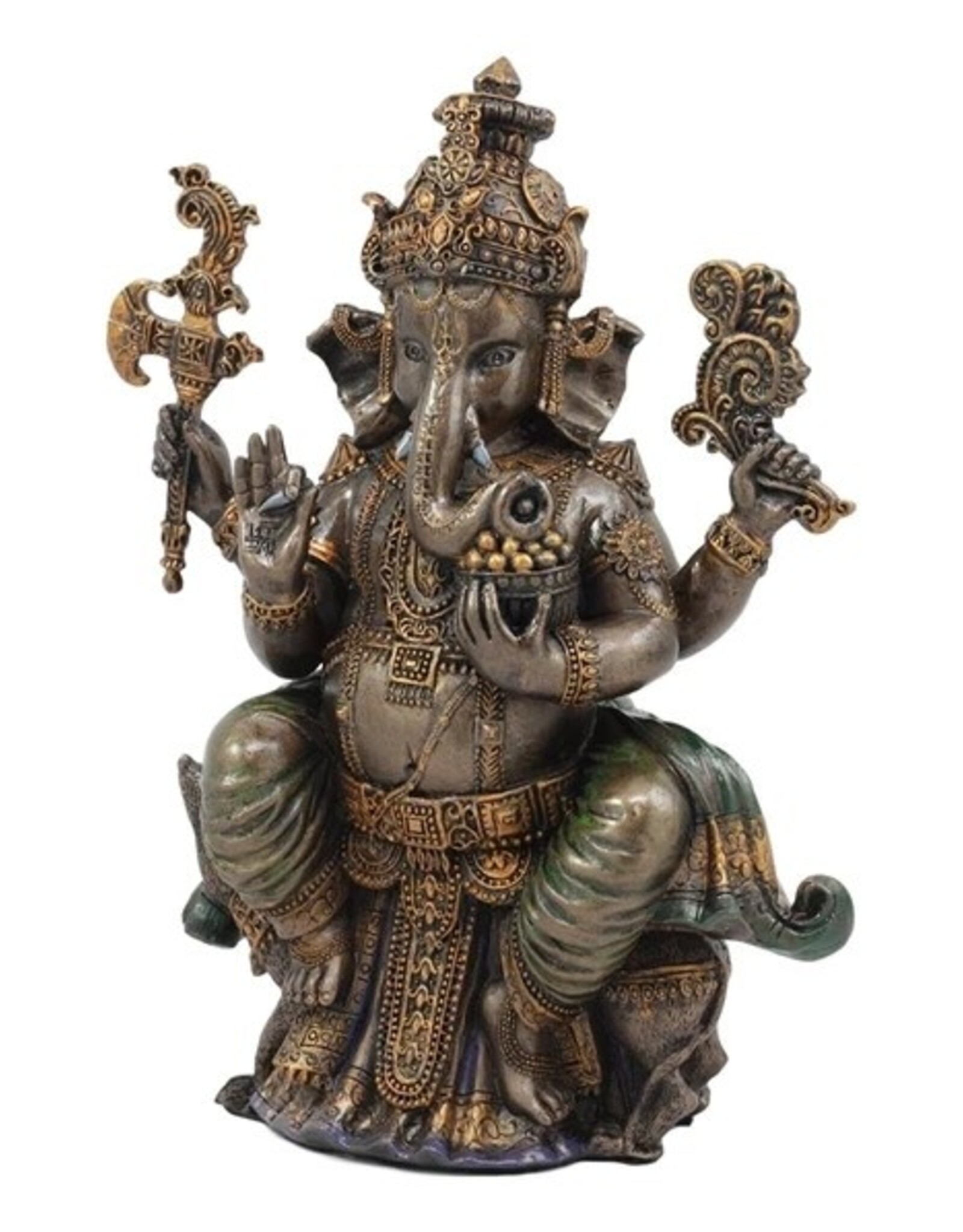 PT Giftware Figurines Collectables - Ganesha Hindu God Sitting 20.3cm