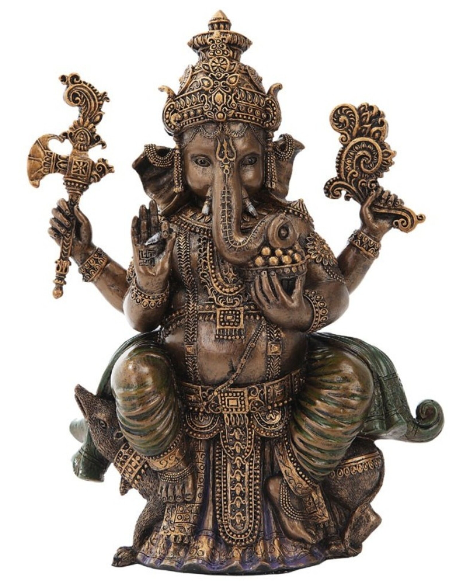 PT Giftware Figurines Collectables - Ganesha Hindu God Sitting 20.3cm