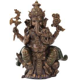 PT Ganesha Hindoeïstische God Zittend 20,3cm