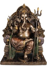 PT Giftware Beelden Collectables  - Ganesha Hindoeïstische God Zittend op Troon