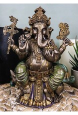 PT Giftware Beelden Collectables  - Ganesha Hindoeïstische God Zittend 20,3cm
